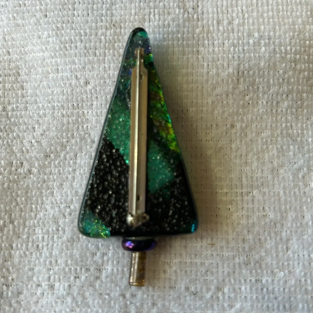 Dichroic Glass Brooch/Pin Handmade by Geddes Studio - Picture 2 of 2